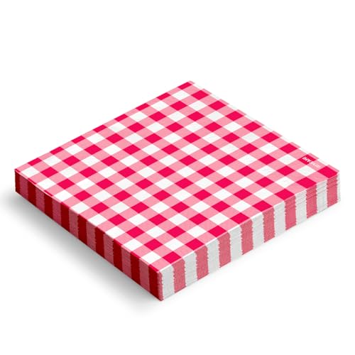 OH YEAH - 20 Servietten, doppellagig, Vichy, rot, 33 x 33 cm, 20 Stück, Geburtstagsservietten, Tischdekoration, Veranstaltungen und Catering, doppellagiges Papier OH YEAH - 20 Servietten, doppellagig, Vichy, rot, 33 x 33 cm, 20 Stück, Geburtstagsservietten, Tischdekoration, Veranstaltungen und Catering, doppellagiges Papier von OH YEAH