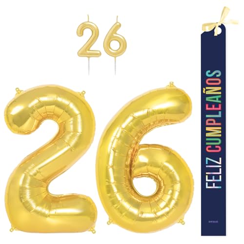 OH YEAH Geburtstagsdekorationsset, goldfarben, 100 cm + Kerzen + Band zum Geburtstag – Party 18 20 30 40 50 60 70 80 90 Jahre – Mann und Frau – geeignet für Helio OH YEAH Geburtstagsdekorationsset, goldfarben, 100 cm + Kerzen + Band zum Geburtstag – Party 18 20 30 40 50 60 70 80 90 Jahre – Mann und Frau – geeignet für Helio von OH YEAH