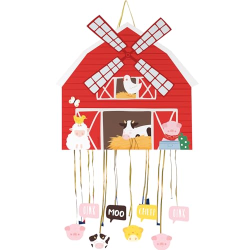 OH YEAH Große Geburtstags-Piñata auf Bauernhof, 42 x 39,5 cm, Dekoration für Kinderpartys, Jungen und Mädchen, große Pinata zum Befüllen mit Spielzeug und Süßigkeiten. OH YEAH Große Geburtstags-Piñata auf Bauernhof, 42 x 39,5 cm, Dekoration für Kinderpartys, Jungen und Mädchen, große Pinata zum Befüllen mit Spielzeug und Süßigkeiten. von OH YEAH