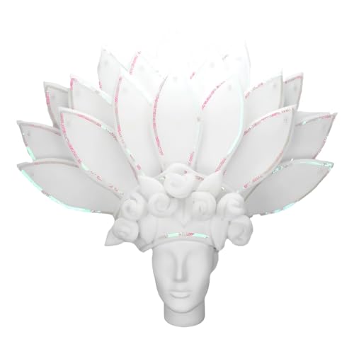 OH YEAH Riesenkranz aus Schaumstoff, weiße Blumen und Federn für die Braut, 47 cm hoch x 72 cm lang, originelles Zubehör, verrückte Stunde, Kostüme, Hochzeiten, Themenveranstaltungen, große OH YEAH Riesenkranz aus Schaumstoff, weiße Blumen und Federn für die Braut, 47 cm hoch x 72 cm lang, originelles Zubehör, verrückte Stunde, Kostüme, Hochzeiten, Themenveranstaltungen, große von OH YEAH