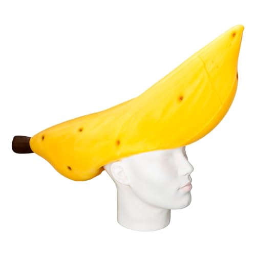 OH YEAH Riesige Bananen-Schaumstoff-Mütze – 20 cm hoch x 68 cm lang – originelles Zubehör – verrückte Zeit – Kostüme – Hochzeiten – Themenveranstaltungen – große Schaumstoffbälle von OH YEAH