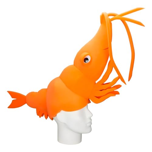OH YEAH Riesige Schaumstoffmütze, rote Garnelen, 50 cm hoch x 83 cm lang, originelles Zubehör, verrückte Zeit, Kostüme, Hochzeiten, Themenveranstaltungen, große Schaumstoffbälle von OH YEAH