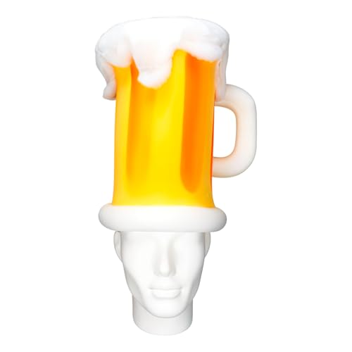 OH YEAH Riesiger Schaumstoffhut, Bierkrug – 38 cm hoch x 32 cm lang – originelles Zubehör – verrückte Zeit – Kostüme – Hochzeiten – Themenveranstaltungen – Schaumstoffbälle groß von OH YEAH