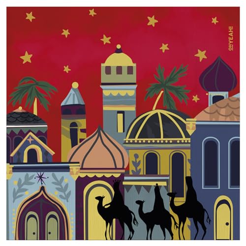 PARTYLOSOPHY 30 Stück Servietten, doppellagig, 33 x 33 cm, zweilagig, für Weihnachten und Könige, Rot mit Motiven der Heiligen Drei Könige. PARTYLOSOPHY 30 Stück Servietten, doppellagig, 33 x 33 cm, zweilagig, für Weihnachten und Könige, Rot mit Motiven der Heiligen Drei Könige. von OH YEAH