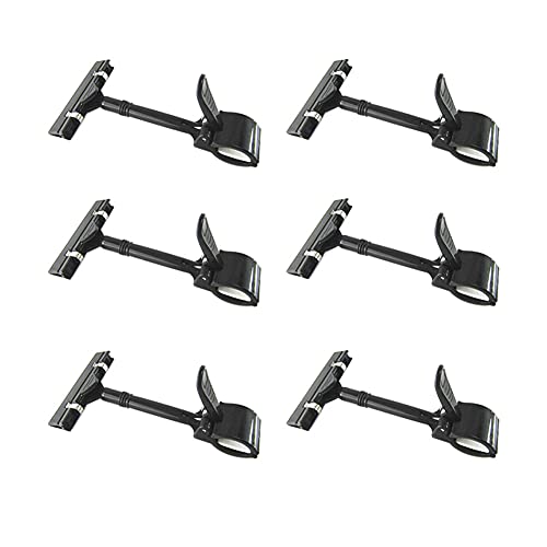 6 Stück schwarze Kunststoff-Schilderhalter-Clips, drehbar, Warenpreis-Etikett, Display-Clip, Werbeschilderhalter für Supermarkt, Geschäft, Ausstellung, Einzelhandel 6 Stück schwarze Kunststoff-Schilderhalter-Clips, drehbar, Warenpreis-Etikett, Display-Clip, Werbeschilderhalter für Supermarkt, Geschäft, Ausstellung, Einzelhandel von OHEETU