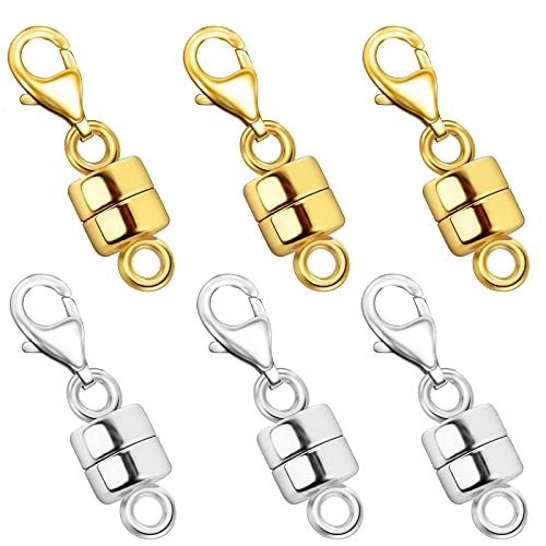 OHINGLT Magnetverschlüsse für Halskette mit Karabinerverschluss, 14 Karat Gold und Silber, mit Magnet, Konverter für Armbänder, Halsketten und Ketten OHINGLT Magnetverschlüsse für Halskette mit Karabinerverschluss, 14 Karat Gold und Silber, mit Magnet, Konverter für Armbänder, Halsketten und Ketten von OHINGLT