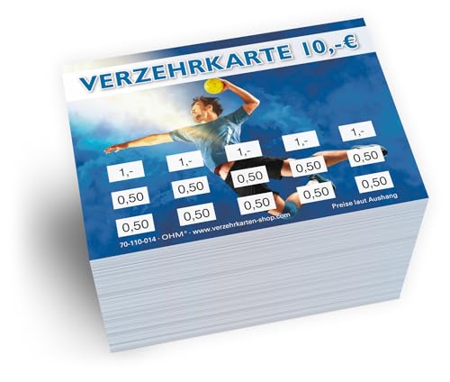 250 Verzehrkarten DIN A7, Gesamtwert 10 Euro, praktische Alternative zu Wertmarken, für Vereine, Gastronomie etc., einfaches bargeldloses Bezahlen 250 Verzehrkarten DIN A7, Gesamtwert 10 Euro, praktische Alternative zu Wertmarken, für Vereine, Gastronomie etc., einfaches bargeldloses Bezahlen von OHM