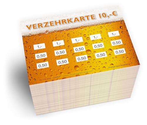 250 Verzehrkarten DIN A7, Gesamtwert 10 Euro, praktische Alternative zu Wertmarken, für Vereine, Gastronomie etc., einfaches bargeldloses Bezahlen 250 Verzehrkarten DIN A7, Gesamtwert 10 Euro, praktische Alternative zu Wertmarken, für Vereine, Gastronomie etc., einfaches bargeldloses Bezahlen von OHM