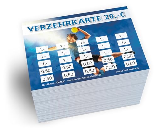 250 Verzehrkarten DIN A7, Gesamtwert 20 Euro, praktische Alternative zu Wertmarken, für Vereine, Gastronomie etc., einfaches bargeldloses Bezahlen 250 Verzehrkarten DIN A7, Gesamtwert 20 Euro, praktische Alternative zu Wertmarken, für Vereine, Gastronomie etc., einfaches bargeldloses Bezahlen von OHM