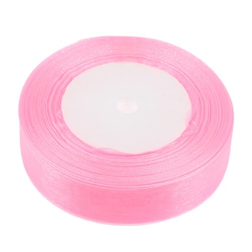 OHPHCALL 1 Roll Breites Tüllband DIY Bows Chiffon Rose Ribbon Gegenwart Box Dekorationen Für Brautsträuße Packing Bastel Dekorative Verpackung (2,5 Cm) von OHPHCALL