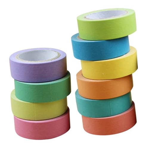 OHPHCALL 10 Rollen Handreißbares Krepppapier Klebeband in Farben Leicht zu Beschreiben für Scrapbooking Planer Dekoration DIY Bastelprojekte Vielseitig Einsetzbar und Rückstandsfrei OHPHCALL 10 Rollen Handreißbares Krepppapier Klebeband in Farben Leicht zu Beschreiben für Scrapbooking Planer Dekoration DIY Bastelprojekte Vielseitig Einsetzbar und Rückstandsfrei von OHPHCALL