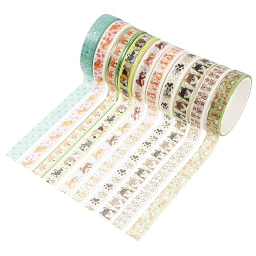 OHPHCALL 10 Rollen Teiliges Dünnes Washi Tape Set mit Glänzender Goldfolie Dekoratives Klebeband für DIY Basteln Scrapbooking und Planer Vielseitige Muster für Kreative Gestaltung OHPHCALL 10 Rollen Teiliges Dünnes Washi Tape Set mit Glänzender Goldfolie Dekoratives Klebeband für DIY Basteln Scrapbooking und Planer Vielseitige Muster für Kreative Gestaltung von OHPHCALL