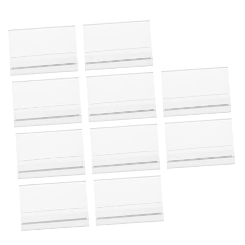 OHPHCALL 10 Stück Förmiger Acryl Namensschildhalter Transparent Doppelseitig für Konferenzen Gäste Displays Preisanzeigen und Informationen von OHPHCALL