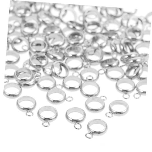OHPHCALL 100 Stück Edelstahl Bail Beads Schmuckverbinder DIY Armband Perlen Spacer für Halsketten Schmuckherstellung Rostfrei Langlebig OHPHCALL 100 Stück Edelstahl Bail Beads Schmuckverbinder DIY Armband Perlen Spacer für Halsketten Schmuckherstellung Rostfrei Langlebig von OHPHCALL