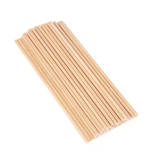 OHPHCALL 100 Stück Kreative Diy -holzstöcke Modellieren Von Dübeln Runden Hartholzdübel Stange Jumbo-bastelstöcke Basteln Holzbearbeitung Runde Basteldübel Bastelstäbchen Masse Hölzern von OHPHCALL
