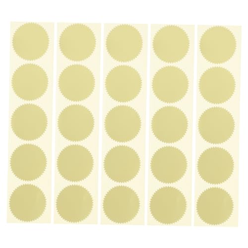 OHPHCALL 100 Stück Zahnradform Siegelaufkleber Gold Hochwertige Aufkleber für Umschläge Zertifikate und Geeignet für Stempel und Kreative Bastelprojekte von OHPHCALL