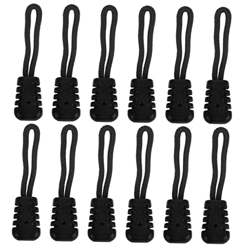 OHPHCALL 100Stücke PVC Reißverschluss Köpfe für Kleidung Hochwertige Zipper Puller für Taschen und Bekleidung Schwarz Langlebig und Einfach zu Lagern von OHPHCALL