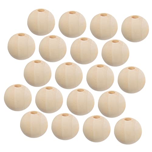 OHPHCALL 100Stücke Runde Holzperlen für DIY Projekte Natürliche Handgefertigte Perlen zum Basteln von Girlanden und Schmuck für Heimdekoration und OHPHCALL 100Stücke Runde Holzperlen für DIY Projekte Natürliche Handgefertigte Perlen zum Basteln von Girlanden und Schmuck für Heimdekoration und von OHPHCALL
