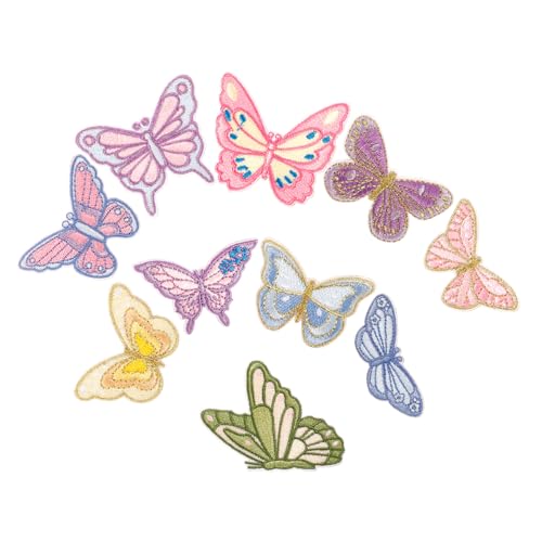 OHPHCALL 10Stücke Schmetterling Aufnäher für Kleidung Selbstklebende Dekorative Patches für Jeans T Shirts und Jacken Vielseitige DIY Applikationen zur Verschönerung OHPHCALL 10Stücke Schmetterling Aufnäher für Kleidung Selbstklebende Dekorative Patches für Jeans T Shirts und Jacken Vielseitige DIY Applikationen zur Verschönerung von OHPHCALL