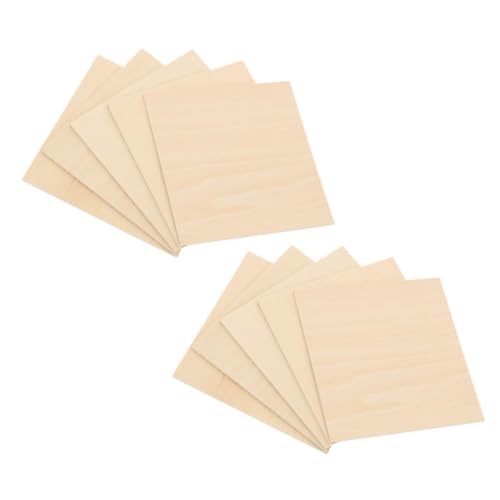 OHPHCALL 10Stücke Unlackierte Holzbretter Lindenholz DIY Planken für Bastelprojekte Leicht zu Bemalen und Gravieren Robust und Langlebig von OHPHCALL