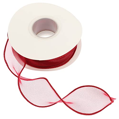 OHPHCALL 1Rolle Breiter DIY Fischschwanz Organza Band Weinrot Robust Glatt Vielseitig für Handwerk und Dekoration für Festivals und Persönliche Anlässe OHPHCALL 1Rolle Breiter DIY Fischschwanz Organza Band Weinrot Robust Glatt Vielseitig für Handwerk und Dekoration für Festivals und Persönliche Anlässe von OHPHCALL