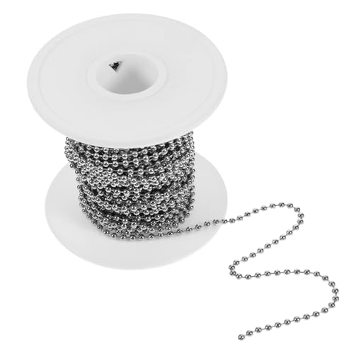 OHPHCALL 1Rolle Kugelkette Durchmesser Metallperlenkette für DIY Schmuck Basteln für Schlüsselanhänger Halsketten und Dekorationen OHPHCALL 1Rolle Kugelkette Durchmesser Metallperlenkette für DIY Schmuck Basteln für Schlüsselanhänger Halsketten und Dekorationen von OHPHCALL