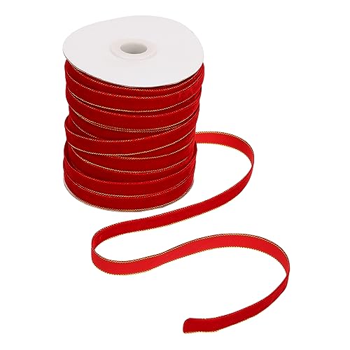 OHPHCALL 1Rolle Weihnachtsband Rotes Geschenkband Hochwertigem Velours für Festliche Dekoration Bastelarbeiten und Weihnachtskränze für und DIY Projekte OHPHCALL 1Rolle Weihnachtsband Rotes Geschenkband Hochwertigem Velours für Festliche Dekoration Bastelarbeiten und Weihnachtskränze für und DIY Projekte von OHPHCALL