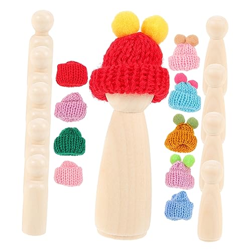 OHPHCALL 1Satz DIY Holzpuppen mit Unvollendete Holzfiguren für Bastelideen zum Bemalen und Dekorieren Langlebig und Sicher Zufällige Hutfarben OHPHCALL 1Satz DIY Holzpuppen mit Unvollendete Holzfiguren für Bastelideen zum Bemalen und Dekorieren Langlebig und Sicher Zufällige Hutfarben von OHPHCALL