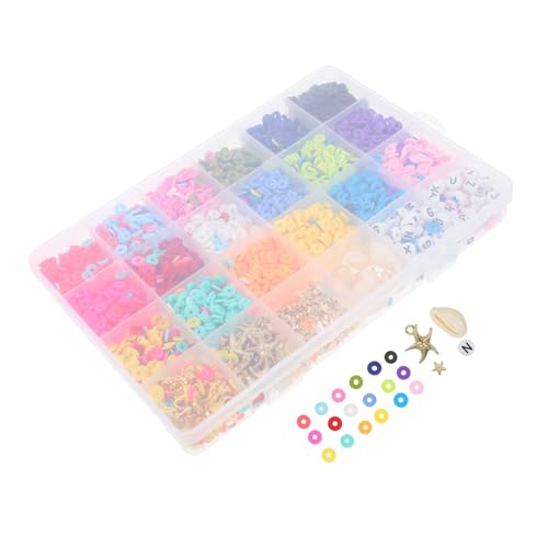 OHPHCALL 1Satz Polymer Clay Perlen Flache Runde Beads für DIY Schmuckherstellung Lose Perlen für Armbänder und Hochwertige Bastelmaterialien OHPHCALL 1Satz Polymer Clay Perlen Flache Runde Beads für DIY Schmuckherstellung Lose Perlen für Armbänder und Hochwertige Bastelmaterialien von OHPHCALL