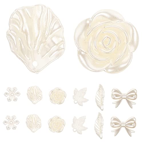 OHPHCALL 1Satz Rosenblumen Flatback Charms DIY Schmuckzubehör Simulation Harz für Bastelarbeiten für Geburtstags und Hochzeitsdekorationen Langlebig von OHPHCALL
