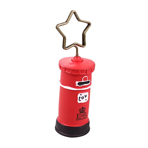 OHPHCALL 1Stück Tischkartenhalter aus Harz im Design Roten Mailbox Stabiler Fotohalter für Hochzeiten Geburtstage Abschlussfeiern Shower für Gästetisch Dekoration von OHPHCALL
