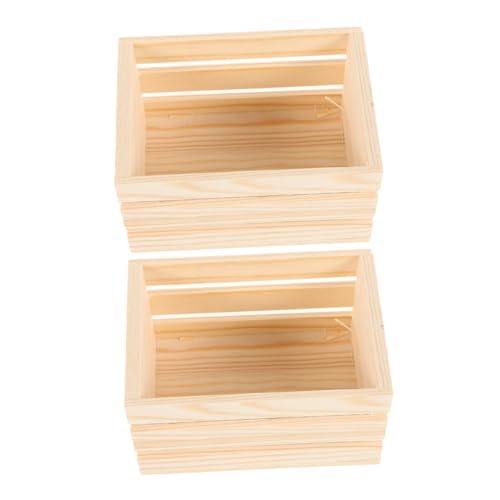 OHPHCALL 2 Stück Miniatur Holzkisten Kleine Puppenhaus Körbchen aus Holz Vielseitige Aufbewahrungsboxen für Miniaturgärten und Dekoration Kompakte Holzboxen für Micro Landschaften und DIY OHPHCALL 2 Stück Miniatur Holzkisten Kleine Puppenhaus Körbchen aus Holz Vielseitige Aufbewahrungsboxen für Miniaturgärten und Dekoration Kompakte Holzboxen für Micro Landschaften und DIY von OHPHCALL