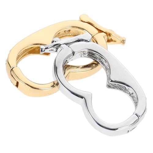 OHPHCALL 2 Stück Schmuckverschlüsse für Perlenverschluss DIY Schmuckzubehör Reparierbare Kettenverschlüsse Leicht Langlebig für Armbänder und von OHPHCALL