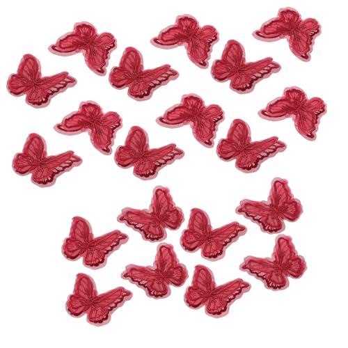 OHPHCALL 20 Stück Bestickter Spitzenschmetterling Spitze Gestickte Schmetterlingsflecken Stickerei-spitzenflecken Schmetterlings-spitzenapplikation Schmetterlingsapplikationen Rot OHPHCALL 20 Stück Bestickter Spitzenschmetterling Spitze Gestickte Schmetterlingsflecken Stickerei-spitzenflecken Schmetterlings-spitzenapplikation Schmetterlingsapplikationen Rot von OHPHCALL