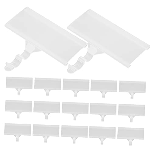 OHPHCALL 20 Stück Etikettenhalter für Preisschilder Transparent Clip Etikettenhalter aus Robustem für Regale zur Preisgestaltung und Kennzeichnung Geschäften und Lagerräumen OHPHCALL 20 Stück Etikettenhalter für Preisschilder Transparent Clip Etikettenhalter aus Robustem für Regale zur Preisgestaltung und Kennzeichnung Geschäften und Lagerräumen von OHPHCALL