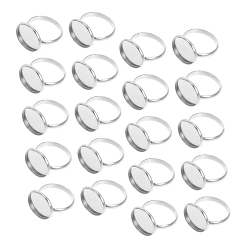 OHPHCALL 20 Stück Teiliges Edelstahl Ring Bases Robuste DIY Schmuckring Unterlagen Verstellbare Ringsockel Glatte Oberfläche Langlebig und Praktisch für Individuelle Fingerringe OHPHCALL 20 Stück Teiliges Edelstahl Ring Bases Robuste DIY Schmuckring Unterlagen Verstellbare Ringsockel Glatte Oberfläche Langlebig und Praktisch für Individuelle Fingerringe von OHPHCALL
