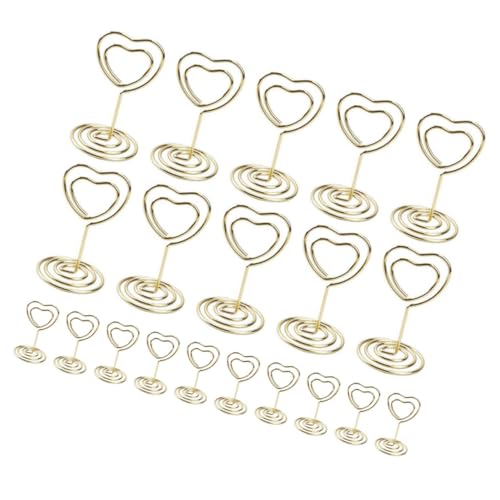 OHPHCALL 20 Stück Tischkartenhalter Gold Herzform mit Sockel Metall Memo Foto Kartenhalter für Hochzeit Platzkarten Notizen Menüclips Büro Dekoration OHPHCALL 20 Stück Tischkartenhalter Gold Herzform mit Sockel Metall Memo Foto Kartenhalter für Hochzeit Platzkarten Notizen Menüclips Büro Dekoration von OHPHCALL