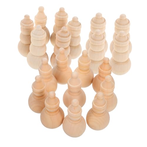 OHPHCALL 20 Stück Unlackierte Holz-steckpuppen – Weihnachts-schneemann, Blanke Steckpuppen, Ornamente Für Weihnachts-kunst- Und Bastelprojekte, Dekoration OHPHCALL 20 Stück Unlackierte Holz-steckpuppen – Weihnachts-schneemann, Blanke Steckpuppen, Ornamente Für Weihnachts-kunst- Und Bastelprojekte, Dekoration von OHPHCALL