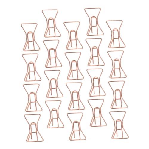 OHPHCALL 20Stücke Dekorative Metall Papierclips Bowtie Form Kreative Lesezeichen und Büroklammern für Schule Büro und Zuhause für Organisation von Notizen und Dokumenten von OHPHCALL