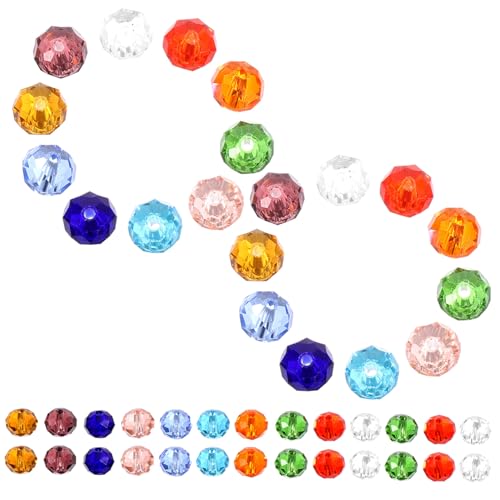 OHPHCALL 210 Stück Facettierte Glasperlen Transparent Langlebige DIY Schmuckperlen zum Auffädeln Spacer Beads für Armbänder Halsketten und Bastelarbeiten OHPHCALL 210 Stück Facettierte Glasperlen Transparent Langlebige DIY Schmuckperlen zum Auffädeln Spacer Beads für Armbänder Halsketten und Bastelarbeiten von OHPHCALL