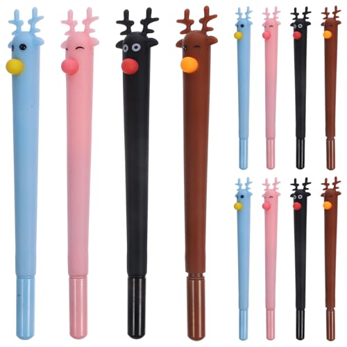 OHPHCALL 24 Stück Niedliche Weihnachts-Hirsch- Hirschkopf-Kugelschreiber Entzückende Elch- Neuartige Tierstifte Schwarze Tinte 0 5 Mm Für Schule Büro Party (Schwarz Blau OHPHCALL 24 Stück Niedliche Weihnachts-Hirsch- Hirschkopf-Kugelschreiber Entzückende Elch- Neuartige Tierstifte Schwarze Tinte 0 5 Mm Für Schule Büro Party (Schwarz Blau von OHPHCALL