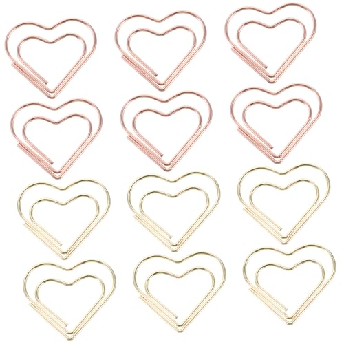 OHPHCALL 24 Stück Teiliges Kleine Herz Büroklammern aus Bunte Roségoldene Paper Clips Niedliche Dokumentenklammern für Büro Schule und Zuhause Leichte Robuste Markierungsklammern OHPHCALL 24 Stück Teiliges Kleine Herz Büroklammern aus Bunte Roségoldene Paper Clips Niedliche Dokumentenklammern für Büro Schule und Zuhause Leichte Robuste Markierungsklammern von OHPHCALL