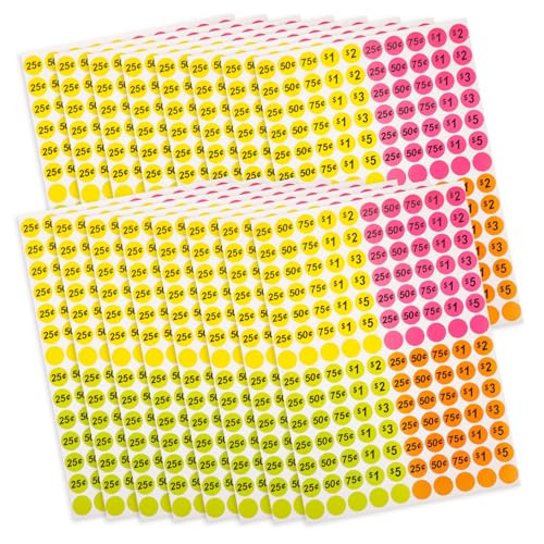 OHPHCALL 25 Blatt Bunte Preisschild Aufkleber Runde Preisetiketten Verkaufsaufkleber für Einzelhandel Garage Supermarkt Beschriftung Klebepunkte Geeignet Kleine Geschäfte OHPHCALL 25 Blatt Bunte Preisschild Aufkleber Runde Preisetiketten Verkaufsaufkleber für Einzelhandel Garage Supermarkt Beschriftung Klebepunkte Geeignet Kleine Geschäfte von OHPHCALL