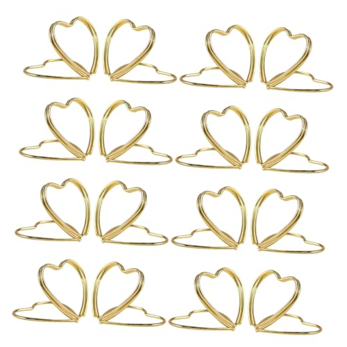 OHPHCALL 25 Stück Herzförmige Tischkartenhalter Für Hochzeiten, Partys Und Büro, Metall-memo-halter, Foto-clip Für Schreibtisch Und Tisch, Für Fotos Und Karten von OHPHCALL