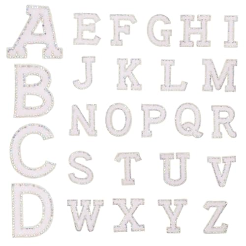 OHPHCALL 26 Stück Teiliges Buchstaben Patch Selbstklebend und Nähbar Stoffapplikationen für Kleidung Reparatur und Dekoration DIY Textil Ornamente für Jacken Shirts Taschen Schuhe OHPHCALL 26 Stück Teiliges Buchstaben Patch Selbstklebend und Nähbar Stoffapplikationen für Kleidung Reparatur und Dekoration DIY Textil Ornamente für Jacken Shirts Taschen Schuhe von OHPHCALL