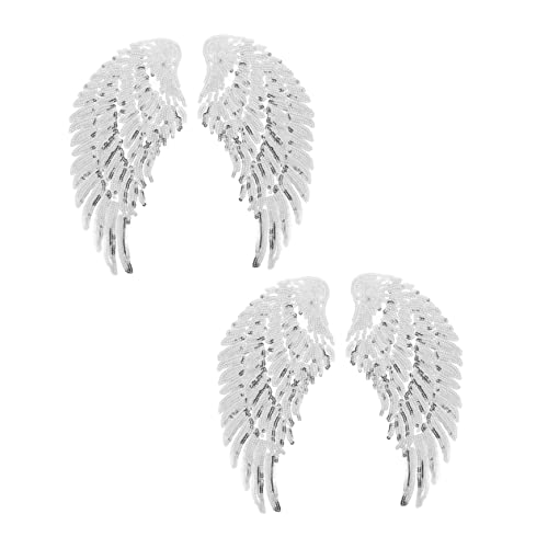 OHPHCALL 2Paare Pailletten Aufnäher für Kleidung DIY Applikation für Bastelarbeiten Einfach Anzubringen Vielseitig für Kleidung Schuhe und Haarschmuck von OHPHCALL