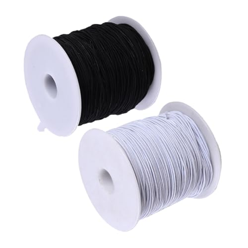 OHPHCALL 2Stücke Elastische Schnur für Schmuckherstellung Langlebige Stretchfäden Schwarz und Weiß für Bastelarbeiten und Perlenarmbänder OHPHCALL 2Stücke Elastische Schnur für Schmuckherstellung Langlebige Stretchfäden Schwarz und Weiß für Bastelarbeiten und Perlenarmbänder von OHPHCALL