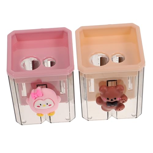 OHPHCALL 2Stücke Kawaii Bleistiftspitzer Doppelloch Handspitzer für Süßer im Kreativen Design Pinguin für Schule und Zuhause OHPHCALL 2Stücke Kawaii Bleistiftspitzer Doppelloch Handspitzer für Süßer im Kreativen Design Pinguin für Schule und Zuhause von OHPHCALL