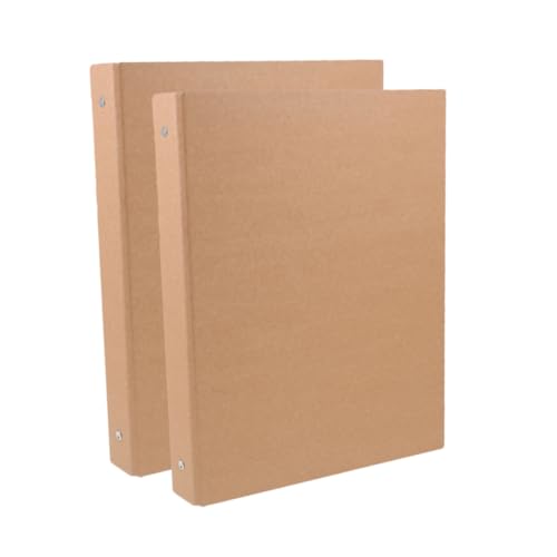 OHPHCALL 2Stücke Kraftpapier Nachfüllbinder Refillable Notizbuchhülle Langlebiger Ordner für Studenten Lose und Dokumente Hochwertiges Material Einfach von OHPHCALL