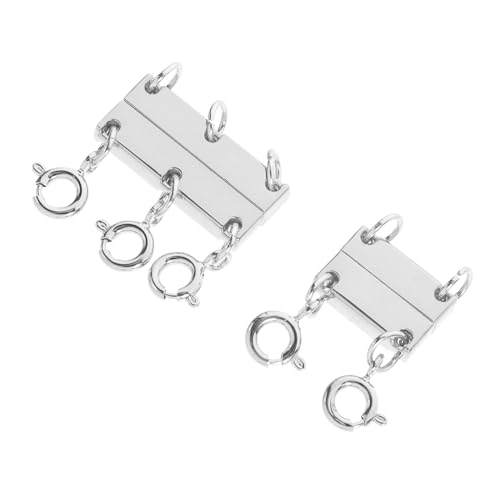 OHPHCALL 2Stücke Layering Halskettenverschluss Magnetverschluss für Mehrlagige Halsketten Schmuckverbinder für Armbänder und Halsketten Hautfreundlich und Einfach zu Verwenden Perfektes OHPHCALL 2Stücke Layering Halskettenverschluss Magnetverschluss für Mehrlagige Halsketten Schmuckverbinder für Armbänder und Halsketten Hautfreundlich und Einfach zu Verwenden Perfektes von OHPHCALL